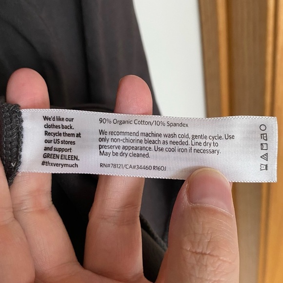 Eileen Fisher Dark Grey Shirt Dress Size Petite Small - Picture 6 of 9